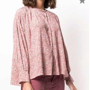 🌸 NWT Isabel Marant pink flower Amba top 38/40 PK